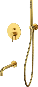 Душевой комплект WHITECROSS Y YSET06GLB С ВНУТРЕННЕЙ ЧАСТЬЮ, брашированное золото