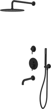 Душевой комплект WHITECROSS Y YSET07BL С ВНУТРЕННЕЙ ЧАСТЬЮ, черный