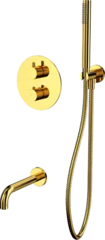 Душевой комплект WHITECROSS Y YSET10GL С ВНУТРЕННЕЙ ЧАСТЬЮ, золото