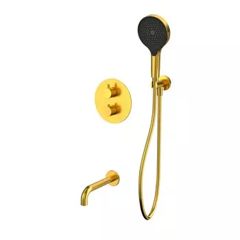 Душевой комплект WHITECROSS Y YSET10TOPGLB С ВНУТРЕННЕЙ ЧАСТЬЮ, брашированное золото