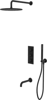 Душевой комплект WHITECROSS Y YSET11BL С ВНУТРЕННЕЙ ЧАСТЬЮ, черный