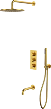 Душевой комплект WHITECROSS Y YSET11GLB С ВНУТРЕННЕЙ ЧАСТЬЮ, брашированное золото