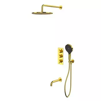 Душевой комплект WHITECROSS Y YSET11TOPGL С ВНУТРЕННЕЙ ЧАСТЬЮ, золото