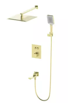 Душевой комплект Wonzon & Woghand WW-88929003-BG С ВНУТРЕННЕЙ ЧАСТЬЮ, брашированное золото