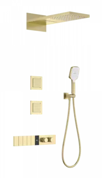 Душевой комплект Wonzon & Woghand WW-D4538-A-BG С ВНУТРЕННЕЙ ЧАСТЬЮ, брашированное золото