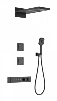 Душевой комплект Wonzon & Woghand WW-D4538-A-MB С ВНУТРЕННЕЙ ЧАСТЬЮ, матовый черный
