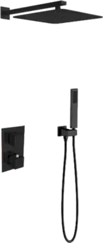 Душевой комплект встраиваемый Vincea черный матовый