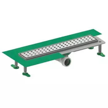 Душевой трап (лоток) CTESI Flow Square 700 с решеткой и опорами