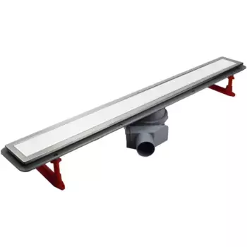 Душевой лоток Pestan Confluo Premium Line 95 белое глянцевое стекло, хром матовый