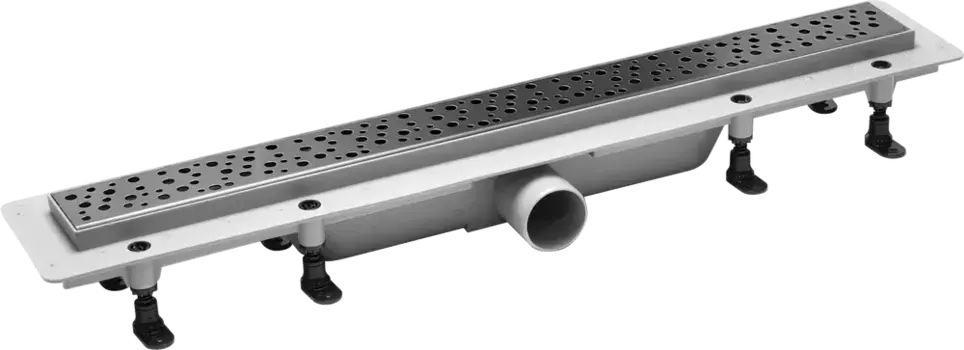 Душевой лоток Plastbrno Design 5 55 с решеткой и опорами хром