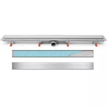 Душевой лоток Veconi Klasik N 35 с рамкой из нержавеющей стали хром глянцевый