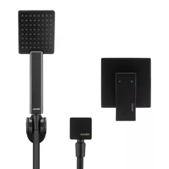 Душевой набор Swedbe Platta черный матовый