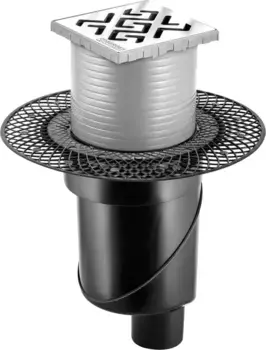 Душевой трап Berges Platz Antik 091060, 10x10 см, хром