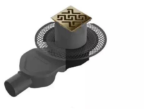 Душевой трап Berges Platz Antik 15х15 бронза