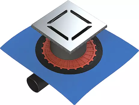 Душевой трап Berges Wasserhaus Zentrum Norma 15x15 см 090363