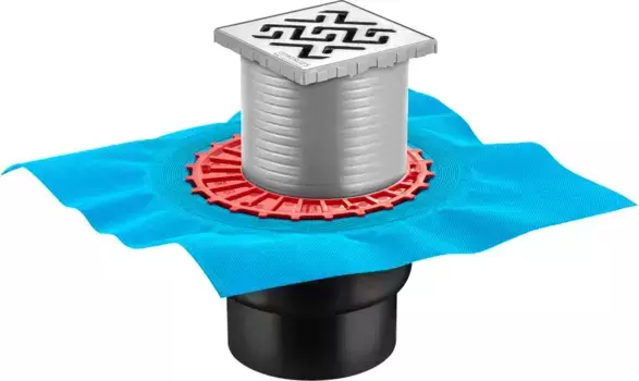 Душевой трап Berges Zentrum Antik 10х10 хром матовый