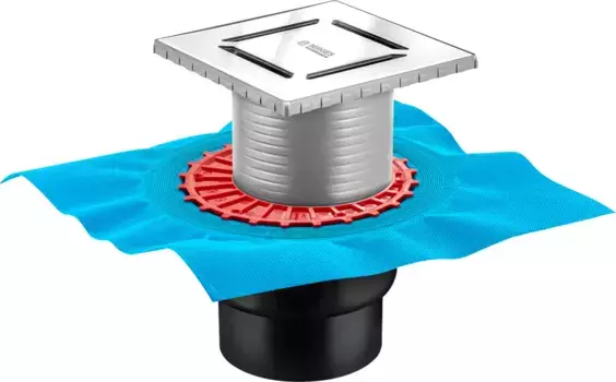 Душевой трап Berges Zentrum Norma 15х15 хром матовый