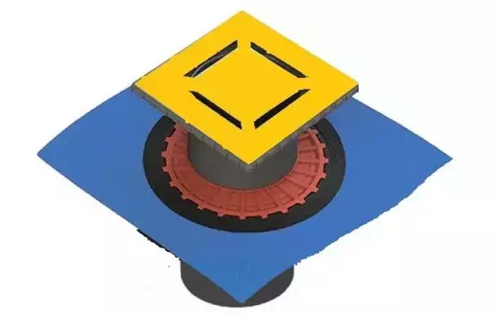 Душевой трап Berges Zentrum Norma 15х15 золото глянцевое