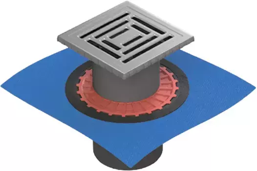 Душевой трап Berges Zentrum Uno 10х10 хром