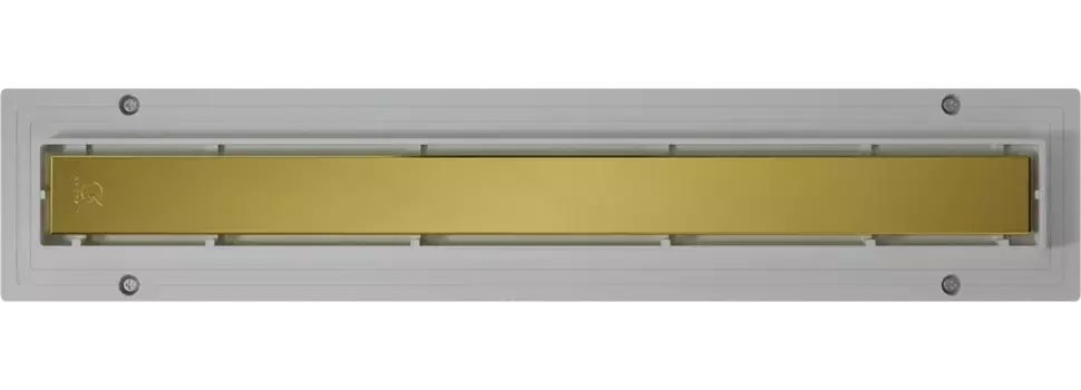 Душевой трап (лоток) CK DRAIN 1105-00155 GOLD 55 см, с мокрым затвором, щелевой, из нержавеющей стали, с решеткой, золото