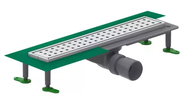 Душевой трап (лоток) CTESI Way Round 600 с решеткой и опорами