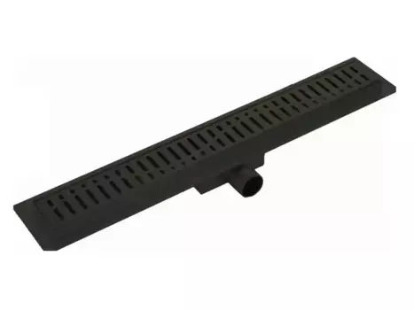 Душевой трап (лоток) Haiba HB93800-7 80 см, с решеткой и опорами, черный