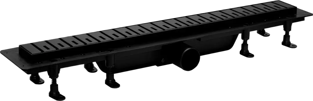 Душевой трап (лоток) Plastbrno DESIGN 6 SZA6400 с решеткой и опорами, черный