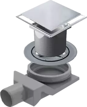 Душевой трап Pestan Confluo Standard Plate 10х10 нержавеющая сталь с рамкой