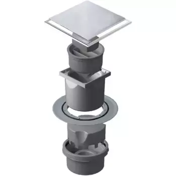 Душевой трап Pestan Confluo Standard Plate Vertical 10х10 с решеткой под плитку, хром глянец