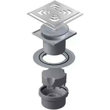 Душевой трап Pestan Square Mask Confluo Standard Vertical Square Mask 13000076, хром