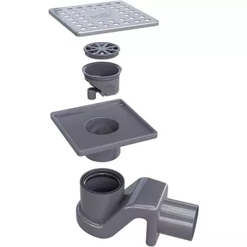 Душевой трап RGW 11х11 хром с решеткой