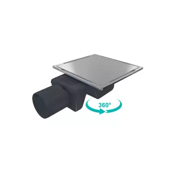 Душевой трап RGW SDR-15-15 квадрат 150*150 хром 50 мм без ножек