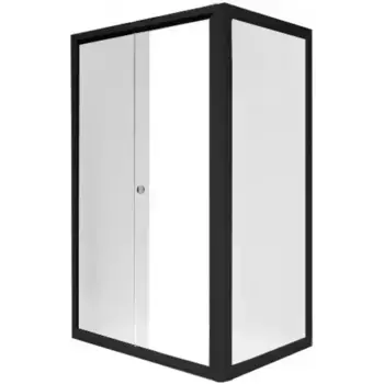 Душевой угол Radomir Верчелли 120х80 профиль черный стекло матовое без поддона