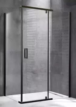 Душевой угол Royal Bath HPVD 100х70 профиль черный стекло прозрачное