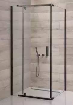 Душевой угол Royal Bath HPVD 100х90 профиль черный стекло прозрачное