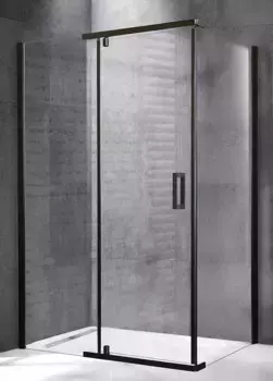 Душевой угол Royal Bath HPVD 110х80 профиль черный стекло прозрачное