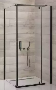 Душевой угол Royal Bath HPVD 80х90 профиль черный стекло прозрачное