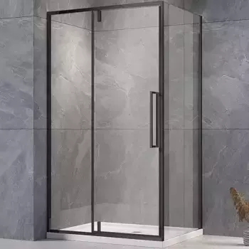 Душевой угол Veconi Rovigo RV-034B, 1200х1000х1950 черный, стекло прозрачное