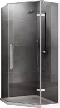 Душевой уголок Abber Ewiges Wasser AG05100 100x100, профиль хром, стекло прозрачное