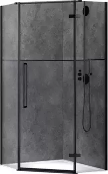 Душевой уголок Abber Ewiges Wasser AG05090B 90x90, профиль черный, стекло прозрачное