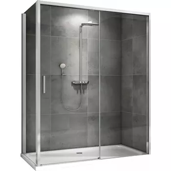 Душевой уголок Abber Komfort 140х100 AG93140-S102 хром, стекло прозрачное