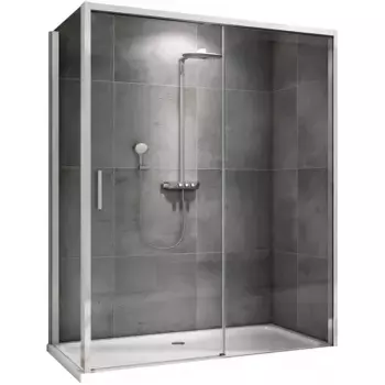 Душевой уголок Abber Komfort 150х90 AG93150-S92 хром, стекло прозрачное