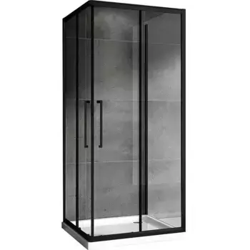 Душевой уголок Abber Schwarzer Diamant 100х100 AG02100BH-S100B черный, стекло прозрачное