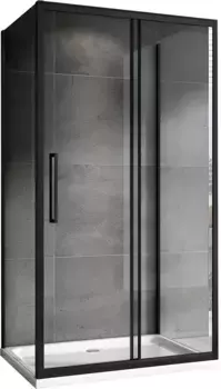 Душевой уголок Abber Schwarzer Diamant AG30120BH-S80B-S80B 120х80, профиль черный, стекло прозрачное