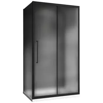 Душевой уголок ABBER Schwarzer Diamant 120х80 AG30120BMH-S80BM-S80BM профиль черный, стекло матовое