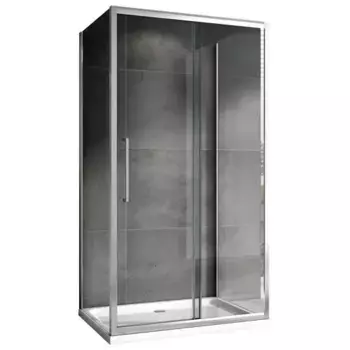 Душевой уголок Abber Schwarzer Diamant 120х80 AG30120H-S80-S80 хром, стекло прозрачное