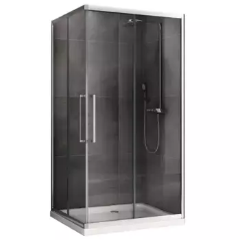 Душевой уголок Abber Schwarzer Diamant AG02129H 120x90, профиль хром, стекло прозрачное