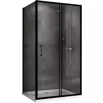 Душевой уголок Abber Schwarzer Diamant 120х90 AG30120B5-S90B5 черный, стекло прозрачное