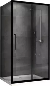 Душевой уголок Abber Schwarzer Diamant 130х70 AG30130BH-S70B черный, стекло прозрачное