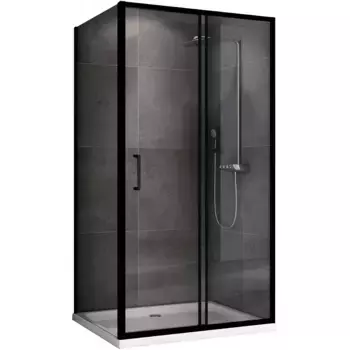 Душевой уголок Abber Schwarzer Diamant 130х90 AG30130B5-S90B5 черный, стекло прозрачное